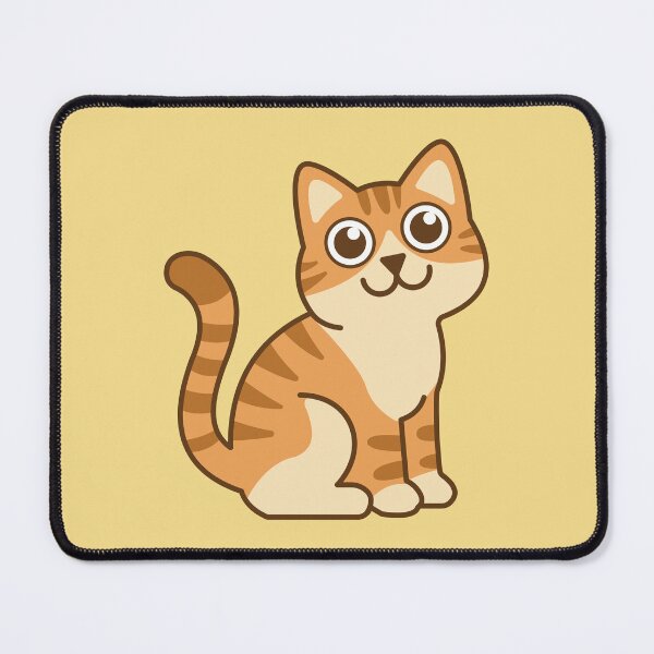 Item preview, The orange tabby cat with big, round eyes is sitting there, smiling sweetly at you. designed and sold by thailerd.