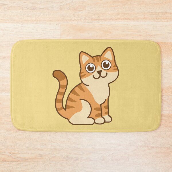 Item preview, The orange tabby cat with big, round eyes is sitting there, smiling sweetly at you. designed and sold by thailerd.