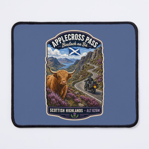 Item preview, Bealach na Ba Applecross Pass Pass of the Cattle Scotland Motorcycle Sticker & TShirt 10 designed and sold by OuterShellUK.