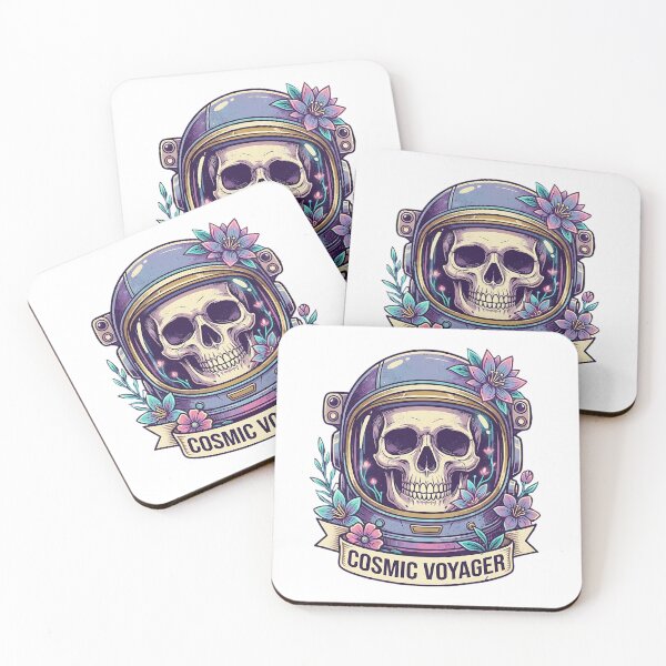 Item preview, Cosmic Voyager Skull Astronaut Floral Cosmic Retro designed and sold by iwzzuel.