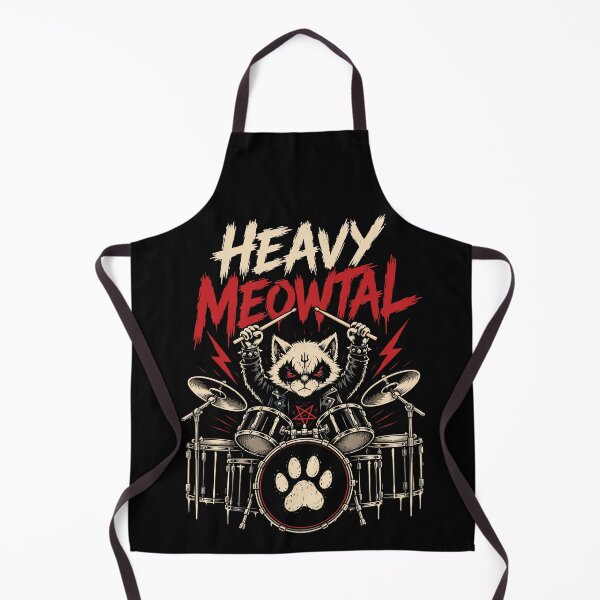 Item preview, Heavy Meowtal Funny Cat Metal Rock Music designed and sold by gordonbwyashop.