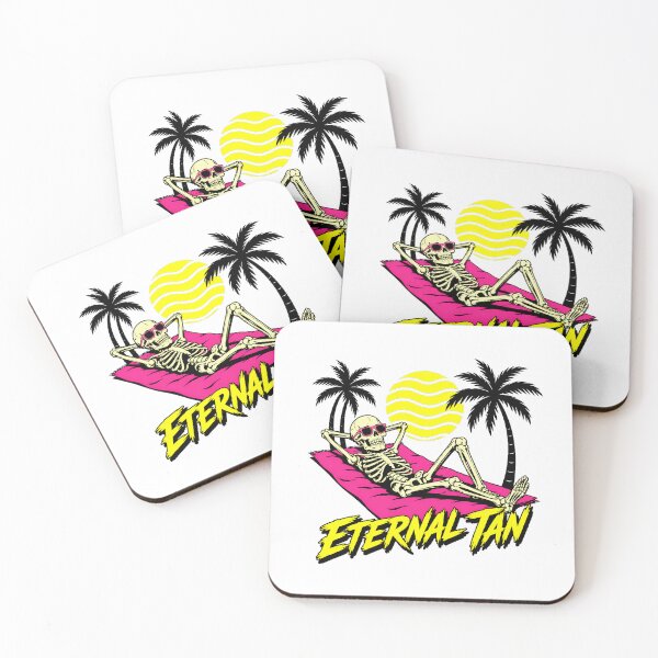 Item preview, Eternal Tan Skeleton Beach Skater Vibes Dark Humor designed and sold by chattsuede.