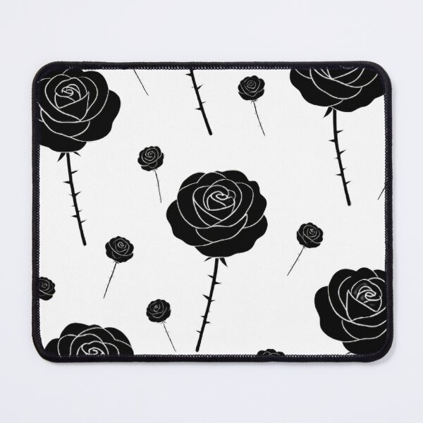 Item preview, White Outline Black Roses — Transparent Pattern designed and sold by Bondingbonding.