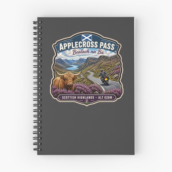 Item preview, Bealach na Ba Applecross Pass Pass of the Cattle Scotland Motorcycle Sticker & TShirt 11 designed and sold by OuterShellUK.