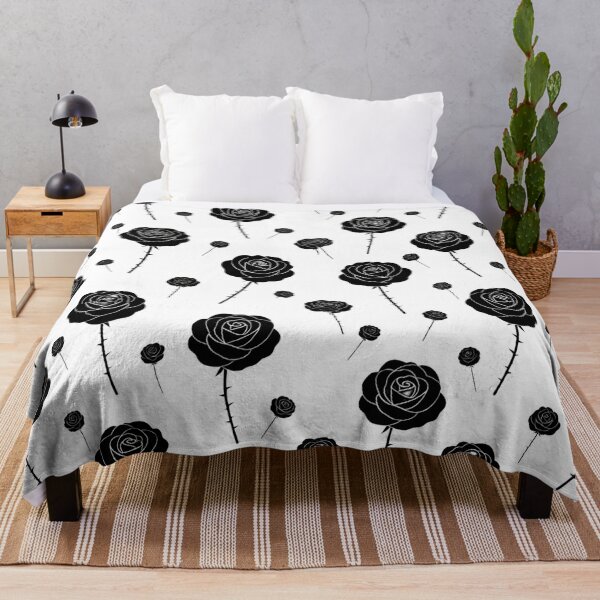 Item preview, White Outline Black Roses — Transparent Pattern designed and sold by Bondingbonding.