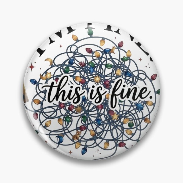 Item preview, This Is Fine Christmas Lights – Funny Holiday Design designed and sold by BackTWO.