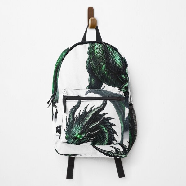 Item preview, Emerald Green Dragon – Dark Fantasy Winged Dragon designed and sold by DragonSerpent Ink.