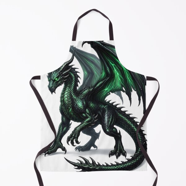 Item preview, Emerald Green Dragon – Dark Fantasy Winged Dragon designed and sold by DragonSerpent Ink.