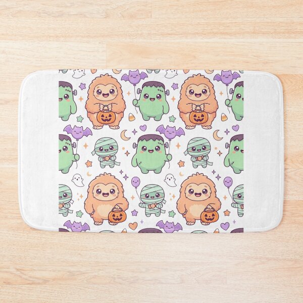 Item preview, Kawaii Trick or Treat Monsters Cute Bigfoot Tiny Mummy Pastel Halloween designed and sold by KreatoLab.