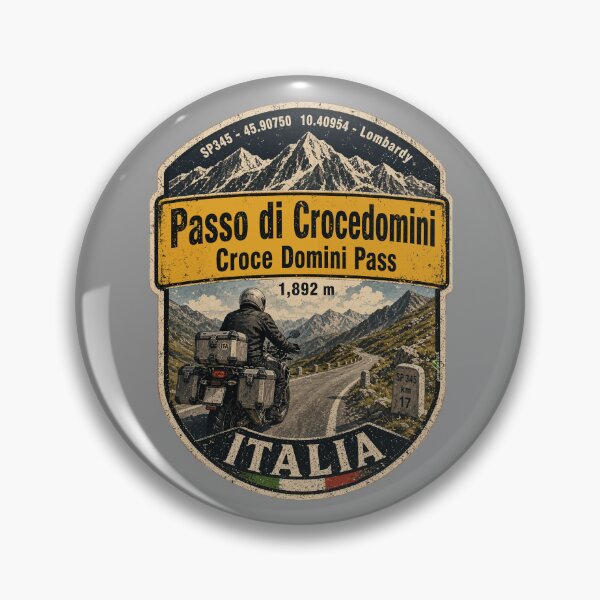 Item preview, Passo di Crocedomini, Croce Domini Pass Italy Italia Sticker TShirt 09 designed and sold by OuterShellUK.