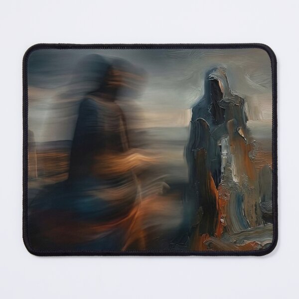 Item preview, Phantom Wanderers - Dark Expressionist Oil Painting designed and sold by samitdigitalart.