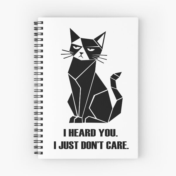 Item preview, Funny Grumpy Cat Poster – I Heard You I Just Don’t Care – Sarcastic Black Cat Wall Art designed and sold by matybrak.