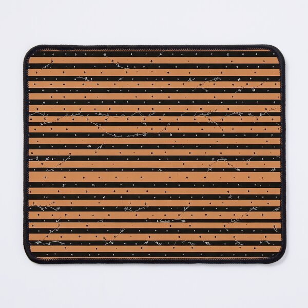 Item preview, Title: Orange Black Stripes with Vines & Dots designed and sold by Bondingbonding.
