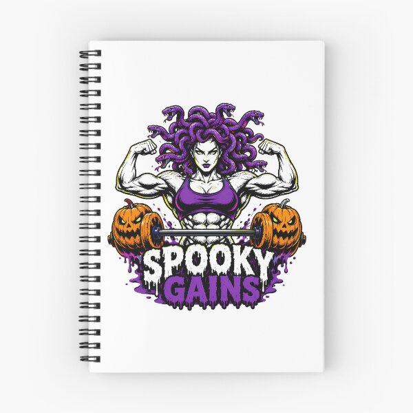 Item preview, Spooky Gains Gorgon Halloween Bodybuilder Mascot designed and sold by chattsuede.