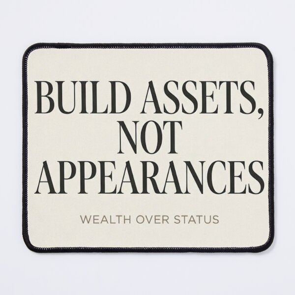 Item preview, Build Assets, Not Appearances - Wealth Over Status Quote Print designed and sold by Zaramodo.