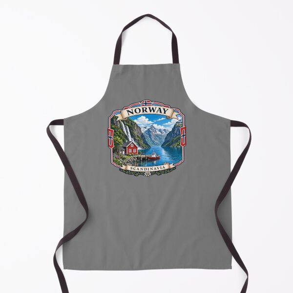 Item preview, NORWAY NORGE Kongeriket Noreg, Norwegian Flag Fjord Sticker T-Shirt 05 designed and sold by OuterShellUK.
