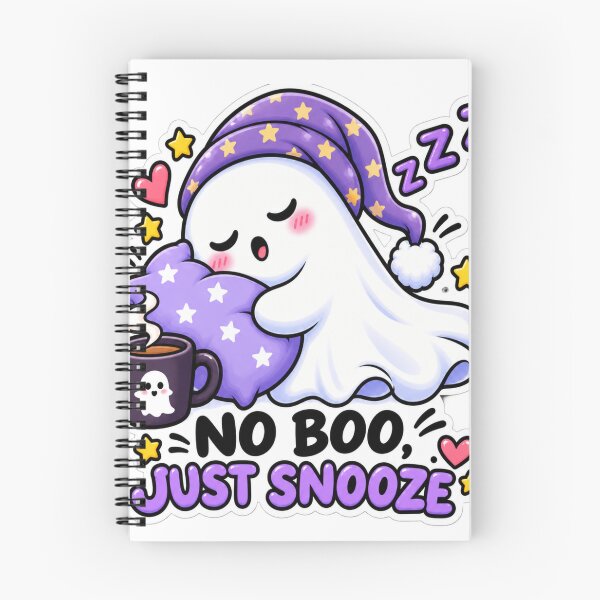 Item preview, Sleepy Ghost No Boo Just Snooze | Cute Halloween Sticker designed and sold by Genzfirevibes.