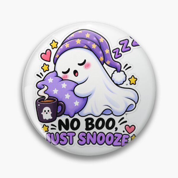 Item preview, Sleepy Ghost No Boo Just Snooze | Cute Halloween Sticker designed and sold by Genzfirevibes.