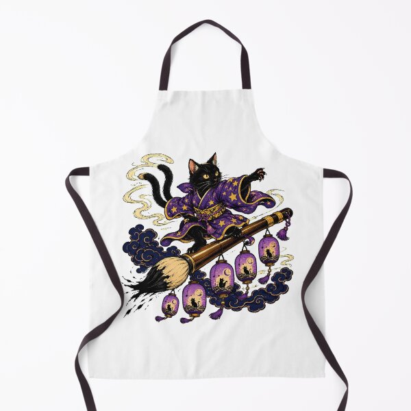 Item preview, Nekomata Wizard Cat Japanese Folklore Kimono designed and sold by chattsuede.
