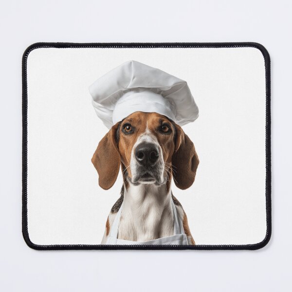 Item preview, English Foxhound Chef Dog Funny Cooking Apron Hat Cute Pet Portrait designed and sold by LazyOwlStore.