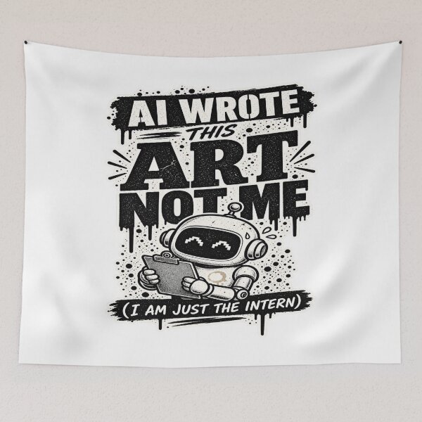 Item preview, AI Wrote This Art Not Me designed and sold by JMDG Studio.