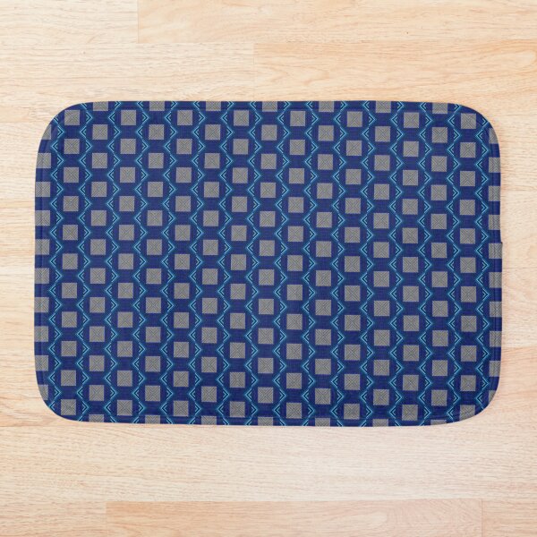 Item preview, Indigo Geometric Lattice Woven Pattern designed and sold by whimsiqueer.