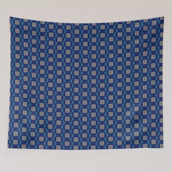 Item preview, Indigo Geometric Lattice Woven Pattern designed and sold by whimsiqueer.