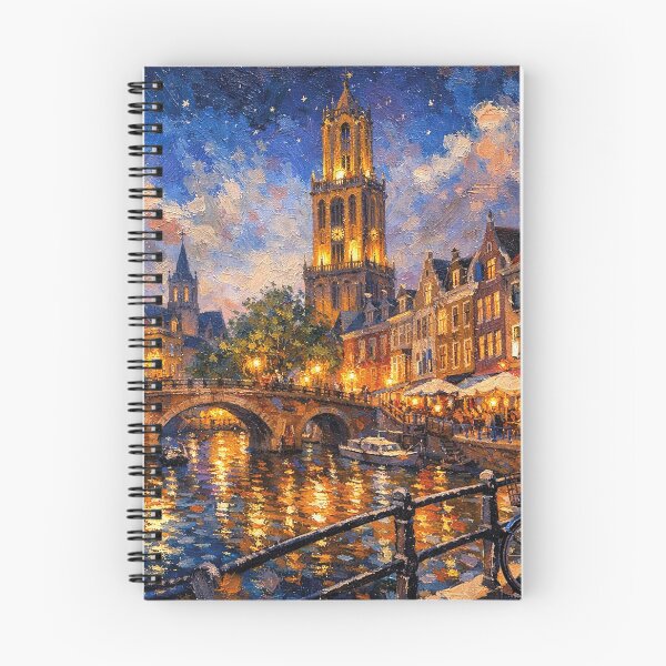 Item preview, Utrecht by night painting, the Netherlands – A Beautiful place in Europe. designed and sold by GalleryKauffeld.