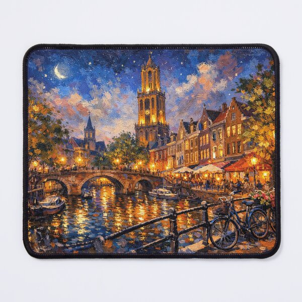 Item preview, Utrecht by night painting, the Netherlands – A Beautiful place in Europe. designed and sold by GalleryKauffeld.