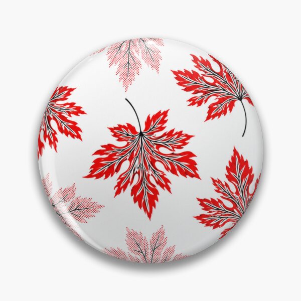 Item preview, Red Maple Leaves Pattern Half-Tone Dot Autumn Leaf Graphic designed and sold by PACS0011.