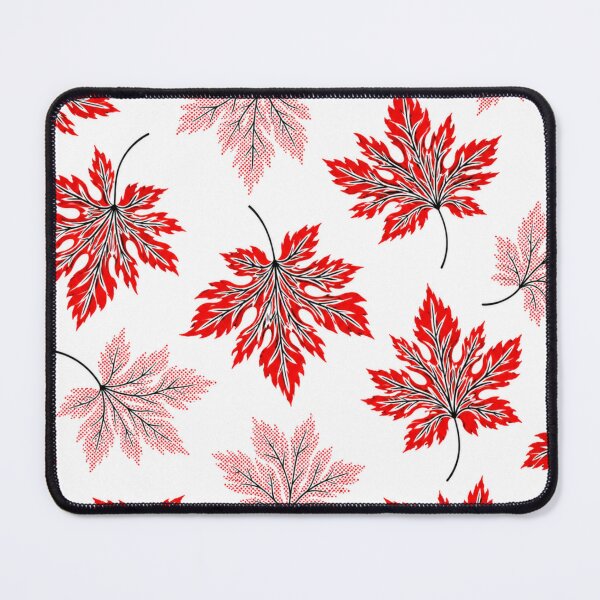 Item preview, Red Maple Leaves Pattern Half-Tone Dot Autumn Leaf Graphic designed and sold by PACS0011.