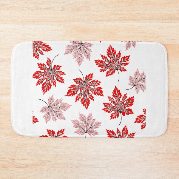 Item preview, Red Maple Leaves Pattern Half-Tone Dot Autumn Leaf Graphic designed and sold by PACS0011.