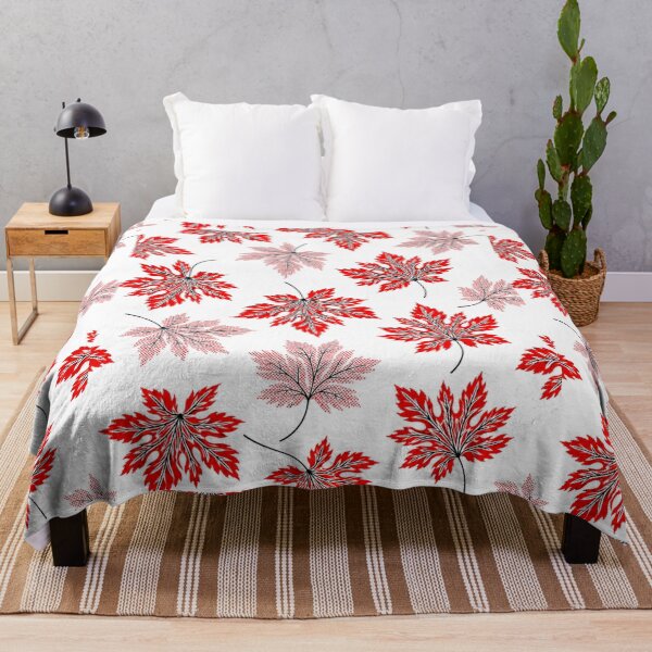 Item preview, Red Maple Leaves Pattern Half-Tone Dot Autumn Leaf Graphic designed and sold by PACS0011.