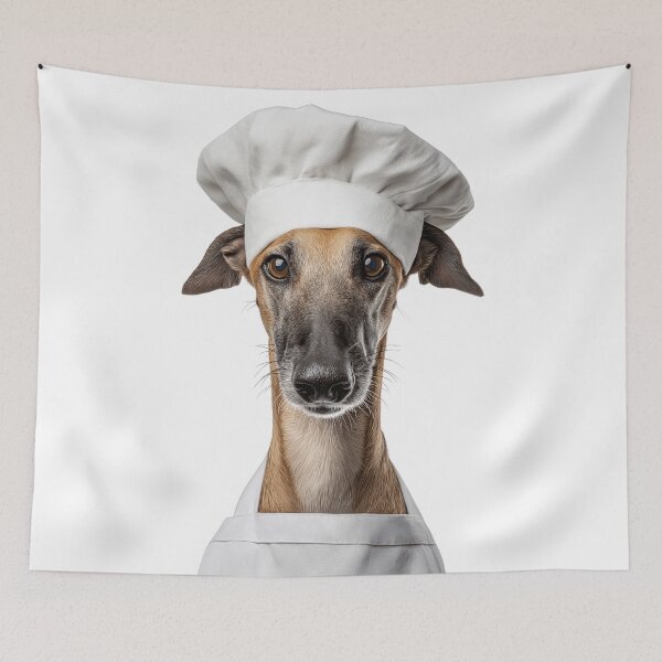 Item preview, Sloughi Chef Dog Funny Cooking Apron Hat Cute Pet Portrait designed and sold by LazyOwlStore.