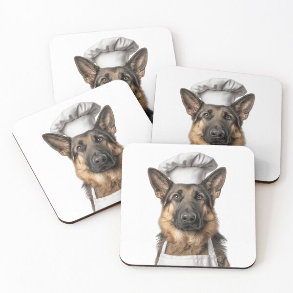 Item preview, German Shepherd Chef Dog Funny Cooking Apron Hat Cute Pet Portrait designed and sold by LazyOwlStore.