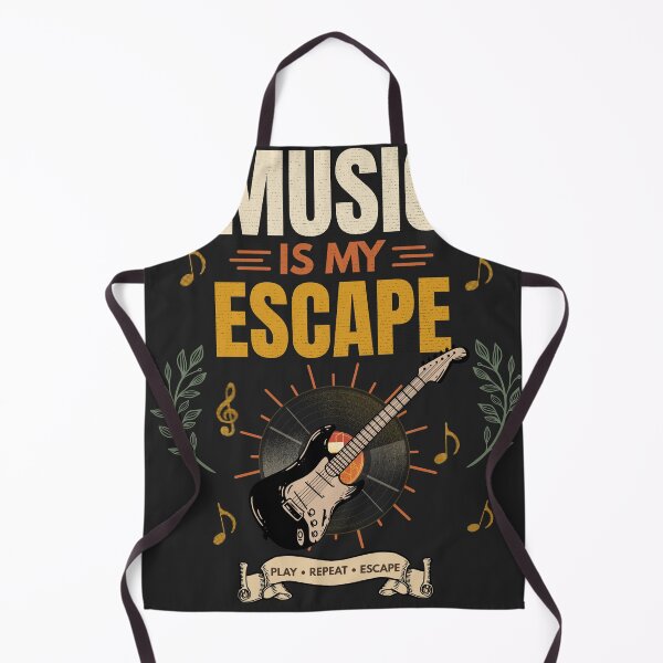 Item preview, Music Is My Escape Vintage Guitar Music Lover Design designed and sold by Uvclick.