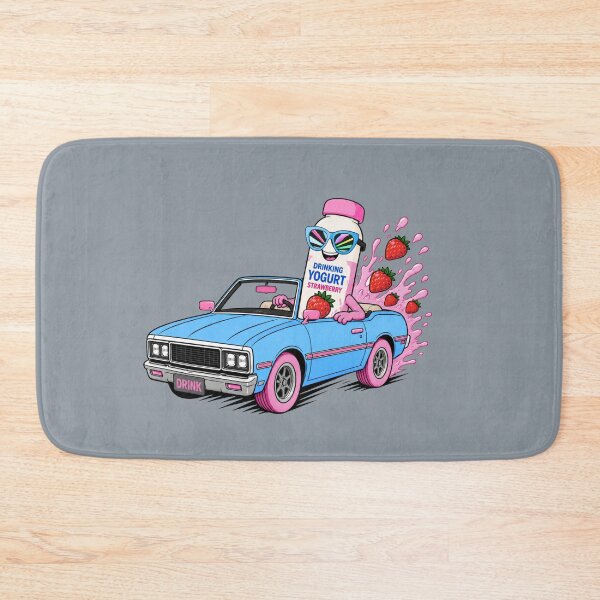Item preview, Strawberry Drinking Yogurt Retro Ride designed and sold by Aimetoi.