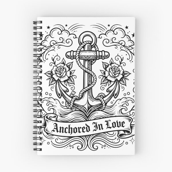 Item preview, Anchored In Love Vintage Anchor – Nautical Tattoo Design designed and sold by BackTWO.
