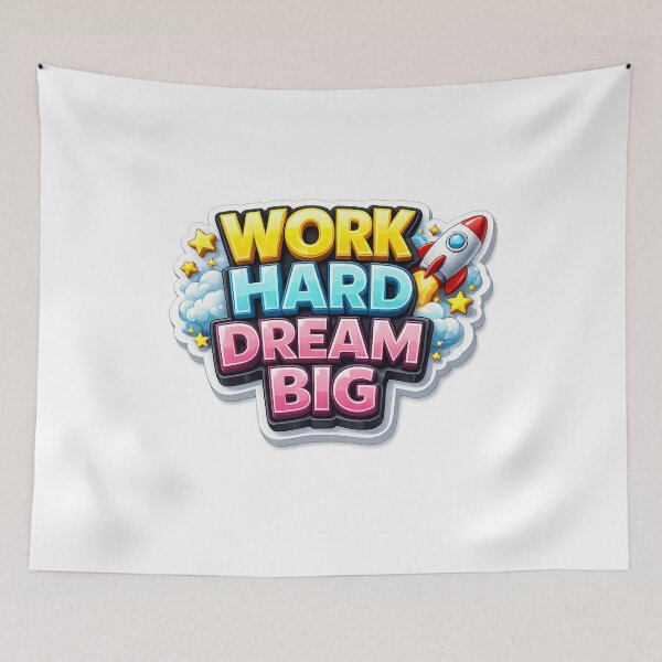 Item preview, Work Hard Dream Big 3D Motivational designed and sold by MR4me.