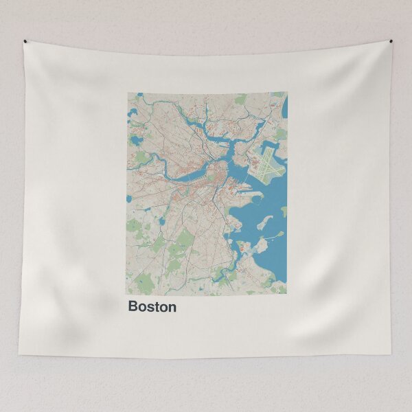 Item preview, Boston Minimalistic Map Art designed and sold by MapsNerd.