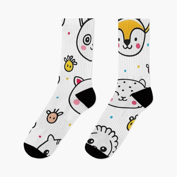 Item preview, Cute Kawaii Cartoon Animal Faces Seamless Pattern designed and sold by andreanpaleka.