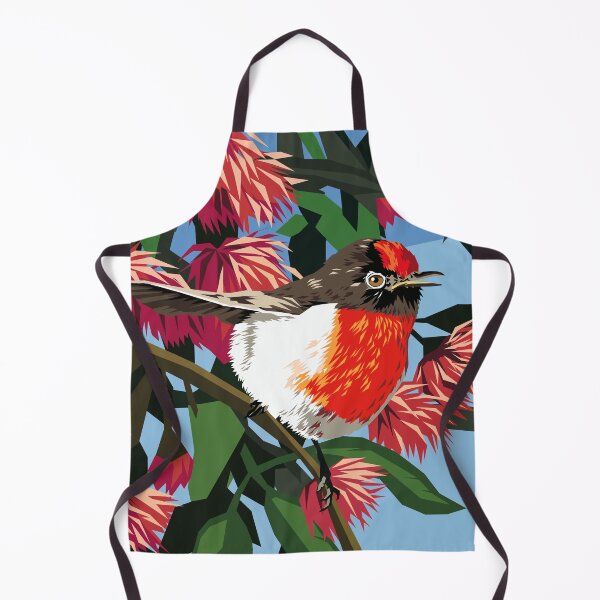 Item preview, Australian Red Capped Robin designed and sold by Art by Ira.