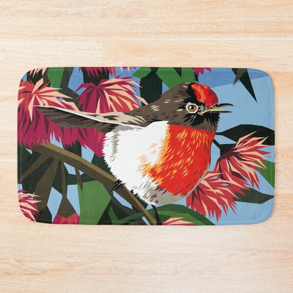 Item preview, Australian Red Capped Robin designed and sold by Art by Ira.