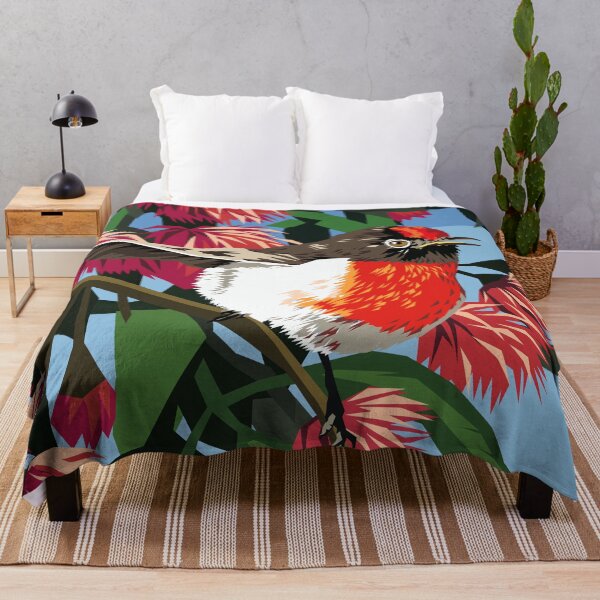Item preview, Australian Red Capped Robin designed and sold by Art by Ira.