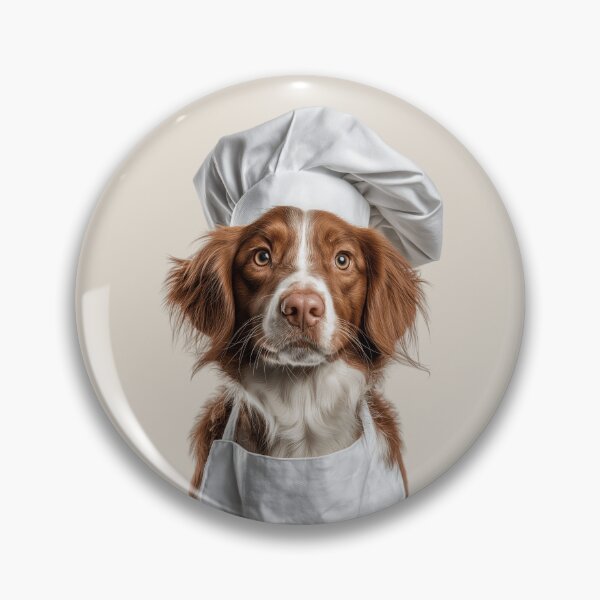 Item preview, Brittany Chef Dog Funny Cooking Apron Hat Cute Pet Portrait designed and sold by LazyOwlStore.