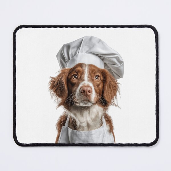 Item preview, Brittany Chef Dog Funny Cooking Apron Hat Cute Pet Portrait designed and sold by LazyOwlStore.
