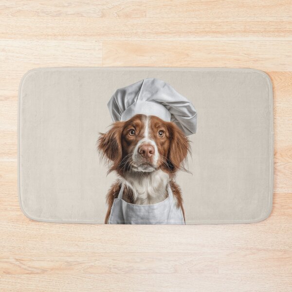 Item preview, Brittany Chef Dog Funny Cooking Apron Hat Cute Pet Portrait designed and sold by LazyOwlStore.