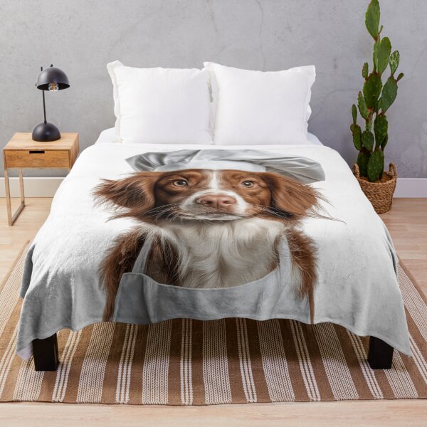 Item preview, Brittany Chef Dog Funny Cooking Apron Hat Cute Pet Portrait designed and sold by LazyOwlStore.