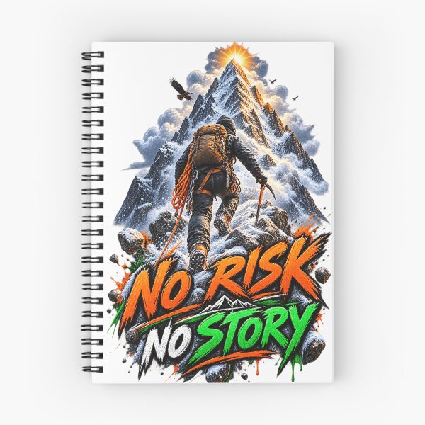 Item preview, No Risk No Story Mountain Adventure designed and sold by WearTheVibe Store.