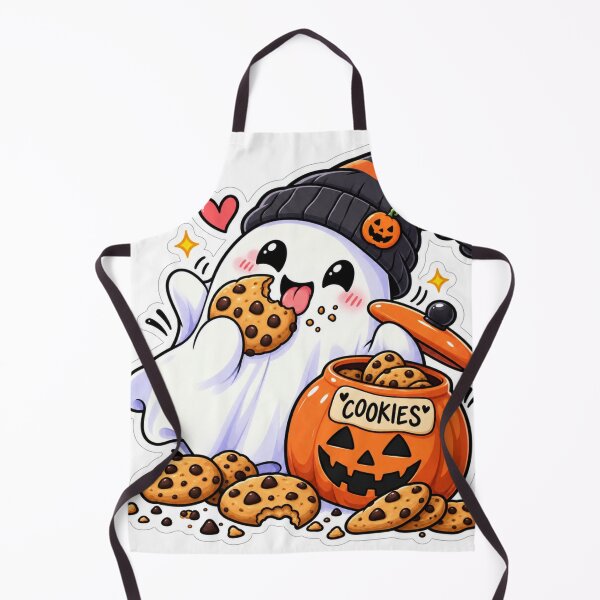 Item preview, Cute Ghost Stealing Cookies | Halloween Cookie Monster Ghost Sticker designed and sold by Genzfirevibes.